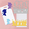 2Pcs 2 Styles Graduation Season Theme Carbon Steel Cutting Dies Stencils DIY-WH0309-878-3