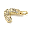 Rack Plating Brass Micro Pave Cubic Zirconia Pendants KK-K392-25G-2