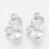 Alloy Cubic Zirconia Pendants ZIRC-Q017-082P-1