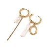 202 Stainless Steel Dangle Huggie Hoop Earrings EJEW-JE07393-4
