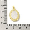 Brass Pave Natural White Shell Pendants KK-D095-04A-G-3