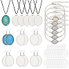 DIY Blank Oval Alloy Jewelry Set Making Kits SJEW-AB00001-1