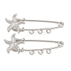 Starfish 304 Stainless Steel Safety Pins Brooch Findings SA-CBA098D-16H-P03-1