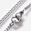 Non-Tarnish 304 Stainless Steel Curb Chains Necklaces LS-NJEW-L167-17-P-1
