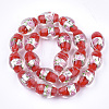 Handmade Silver Foil Glass Lampwork Beads LAMP-Q030-02G-2