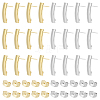 Unicraftale 60Pcs 2 Colors 304 Stainless Steel Stud Earring Findings STAS-UN0046-14-1