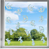 16 Sheets 4 Styles Waterproof PVC Colored Laser Stained Window Film Static Stickers DIY-WH0314-091-1