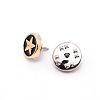 Iron Enamel Button Pins for Jeans BUTT-WH0017-08-2