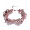 Natural Strawberry Quartz Beads Bracelets BJEW-JB04162-1