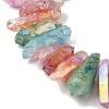 Electroplated Natural Quartz Crystal Beads Strands G-G791-15-02-3