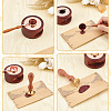 Brass Wax Seal Stamps with Rosewood Handle AJEW-WH0412-0332-3