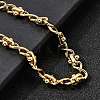 304 Stainless Steel Infinity Link Chain Bracelets for Women BJEW-K226-14B-G-3