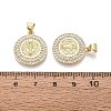 Religion Brass Micro Pave Clear Cubic Zirconia Pendants KK-N287-43G-02-3