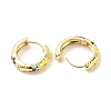 Flower Enamel Hoop Earrings EJEW-G290-03G-B-2