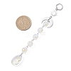 3Pcs Glass Teardrop Round Leaf Hanging Suncatchers Sets HJEW-JM04603-02-3