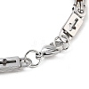 PVD Vacuum Plating 201 Stainless Steel Rectangle with Cross Link Chain Necklace & Bracelets Set SJEW-G083-19GP-3