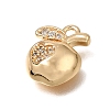 Brass Micro Pave Clear Cubic Zirconia Charms KK-N290-22G-2