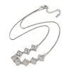 Brass Micro Pave Clear Cubic Zirconia Fruit Bib Necklaces NJEW-F342-01A-P-4