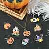 35Pcs 7 Styles Halloween Alloy Enamel Pendant ENAM-CJ0003-98-6