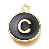 Brass Enamel Pendants KK-H103-02C-G-1