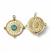 PVD Vacuum Plating 201 Stainless Steel Natural Turquoise Pendants STAS-C064-VC891-2