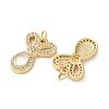 Brass Micro Pave Cubic Zirconia Pendants KK-B083-39C-G-2