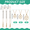 3Pcs 3 Styles Stainless Steel Macrame Pouch Pendant Cable Chain Necklace Making NJEW-BC0001-14G-2