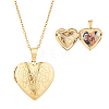 304 Stainless Steel Heart Locket Pendant Necklaces for Photo NJEW-WH0020-97A-1