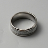Textured 201 Stainless Steel Finger Ring RJEW-WH0017-05P-2