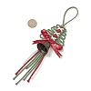 Christmas Tree Cotton String Threads Pendant Decorations HJEW-TA00403-01-3