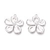 304 Stainless Steel Flower Pendants STAS-T067-30P-1