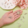 145Pcs 6 Styles Iron Ribbon Crimp Ends IFIN-CJ0001-49-3