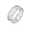 Non-Tarnish Heart with Cross Stainless Steel Hollow Finger Ring PW-WG90649-05-1