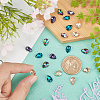 24pcs 4 Colors Faceted Teardrop K9 Glass Rhinestone Cabochons RGLA-CA0001-04-3