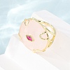 Natural Rose Quartz Cuff Rings GG-CBA5FCC-02G-09-3