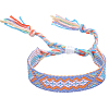 Polyester-cotton Braided Rhombus Pattern Cord Bracelet FIND-PW0013-001A-29-1