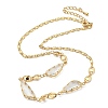 Faceted Teardrop Glass Beads Bib Necklaces NJEW-R263-13G-1
