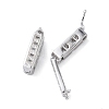 925 Sterling Silver Cubic Zirconia Twister Clasps STER-WH0007-28C-P-2