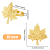 Maple Leaf Alloy Napkin Rings AJEW-WH0314-77G-2