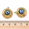 Natural Paua Shell Pendants STAS-G397-07G-02-3