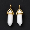 Bullet Glass Pointed Pendants GLAA-K058-02G-07-3