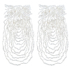 Flower Plastic Embroidery Sew on Cloth Patches PATC-WH0008-252-6