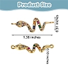5Pcs Brass Micro Pave Cubic Zirconia Links Connectors ZIRC-SZ0002-80G-2