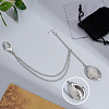 Brass Clip Pocket Watch Chain HJEW-PH02443-4