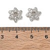 Brass Micro Pave Cubic Zirconia Bead Caps CU-CBA6E4E-10P-3