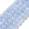 Dyed Natural Malaysia Jade Beads Strands G-G021-02A-07-3