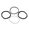 4Pcs Faceted Glass Beaded Stretch Bracelets Set BJEW-WH0016-37B-2