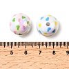 UV Plating Opaque Acrylic Beads OACR-H054-04-3