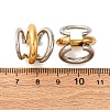 Triple C-Shaped 304 Stainless Steel Two Tone Cuff Earrings EJEW-A131-04A-GP-5