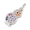 Brass Micro Pave Cubic Zirconia Pendants KK-G544-43P-2